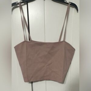 Elegant Mauve Spaghetti Strap Top